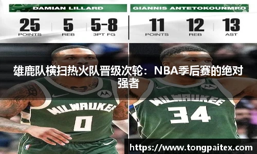 雄鹿队横扫热火队晋级次轮：NBA季后赛的绝对强者